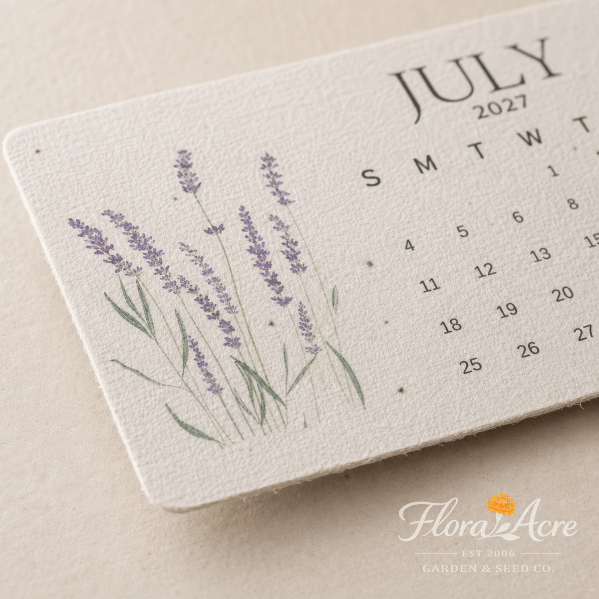 Flora-Acre Plantable Seed Calendar 2027 - Flora Acre