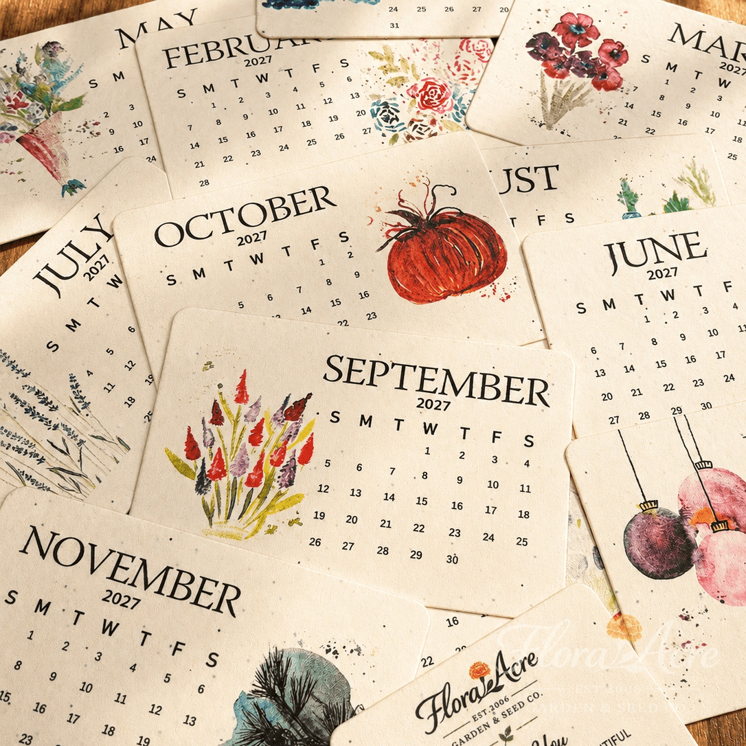 Flora-Acre Plantable Seed Calendar 2027 - Flora Acre