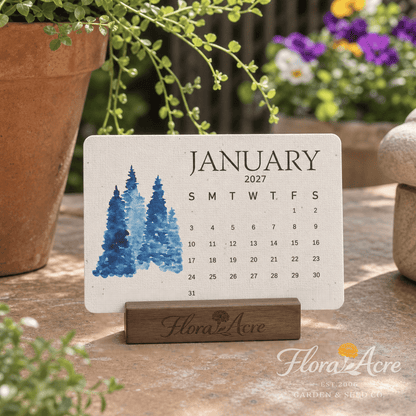 Flora-Acre Plantable Seed Calendar 2027 - Flora Acre